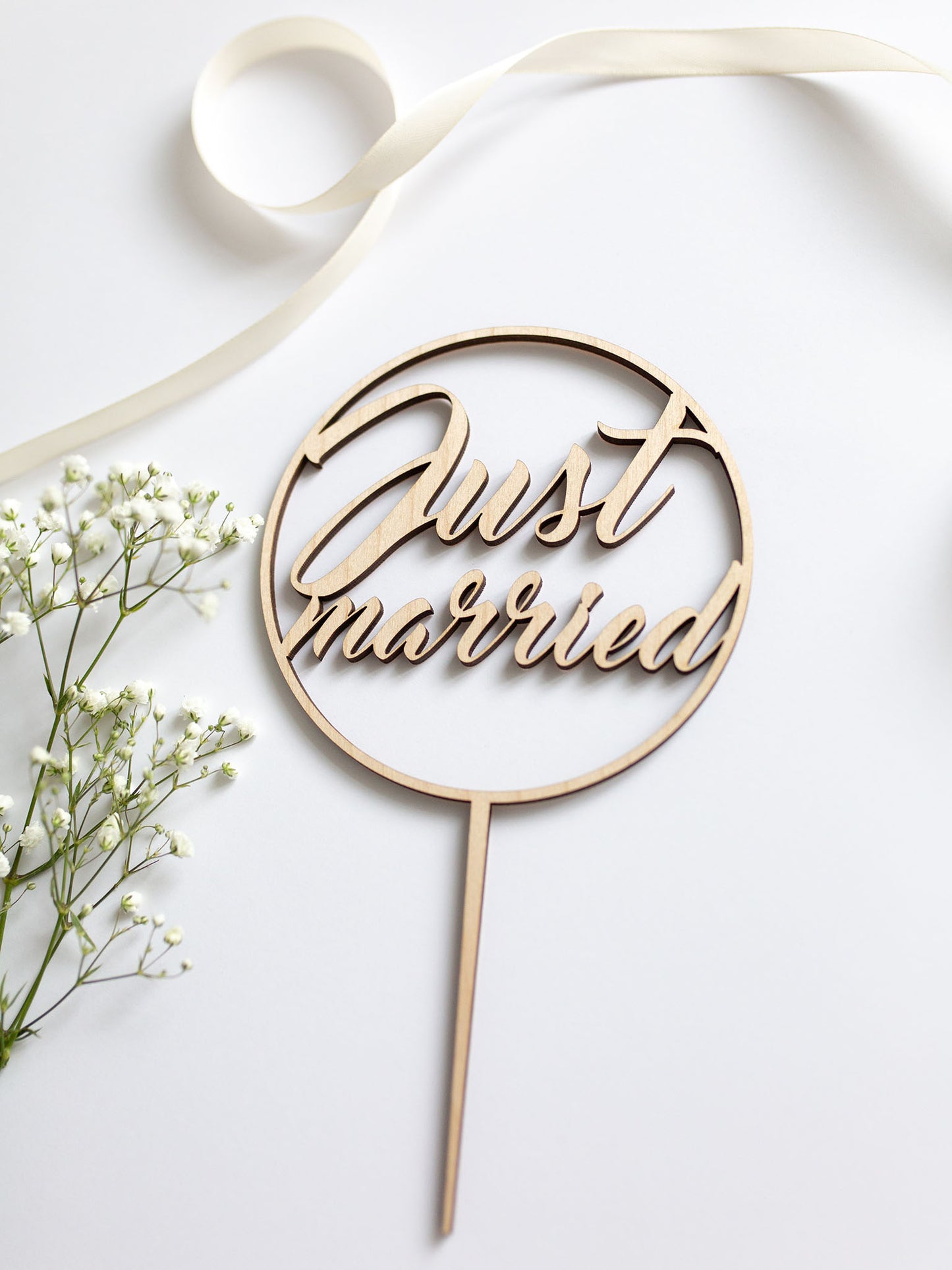 Cake-Topper-Just-married-rund-1