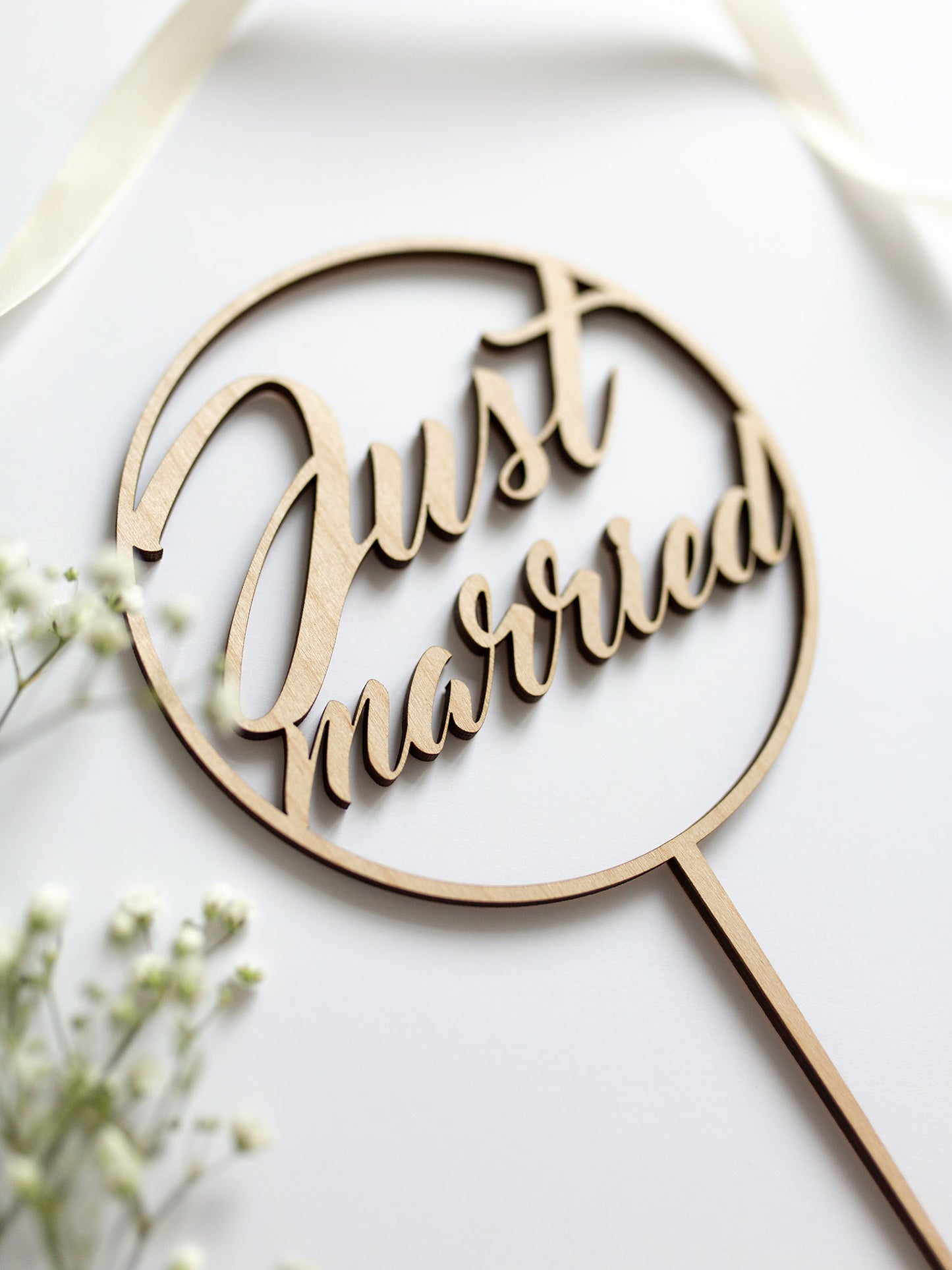 Cake-Topper-Just-married-rund-2