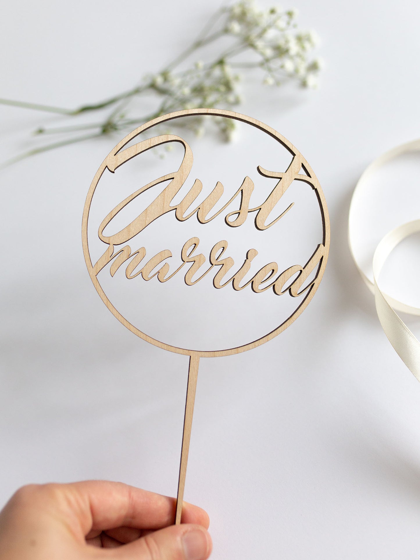 Cake-Topper-Just-married-rund-3